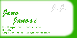 jeno janosi business card