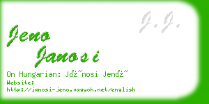 jeno janosi business card